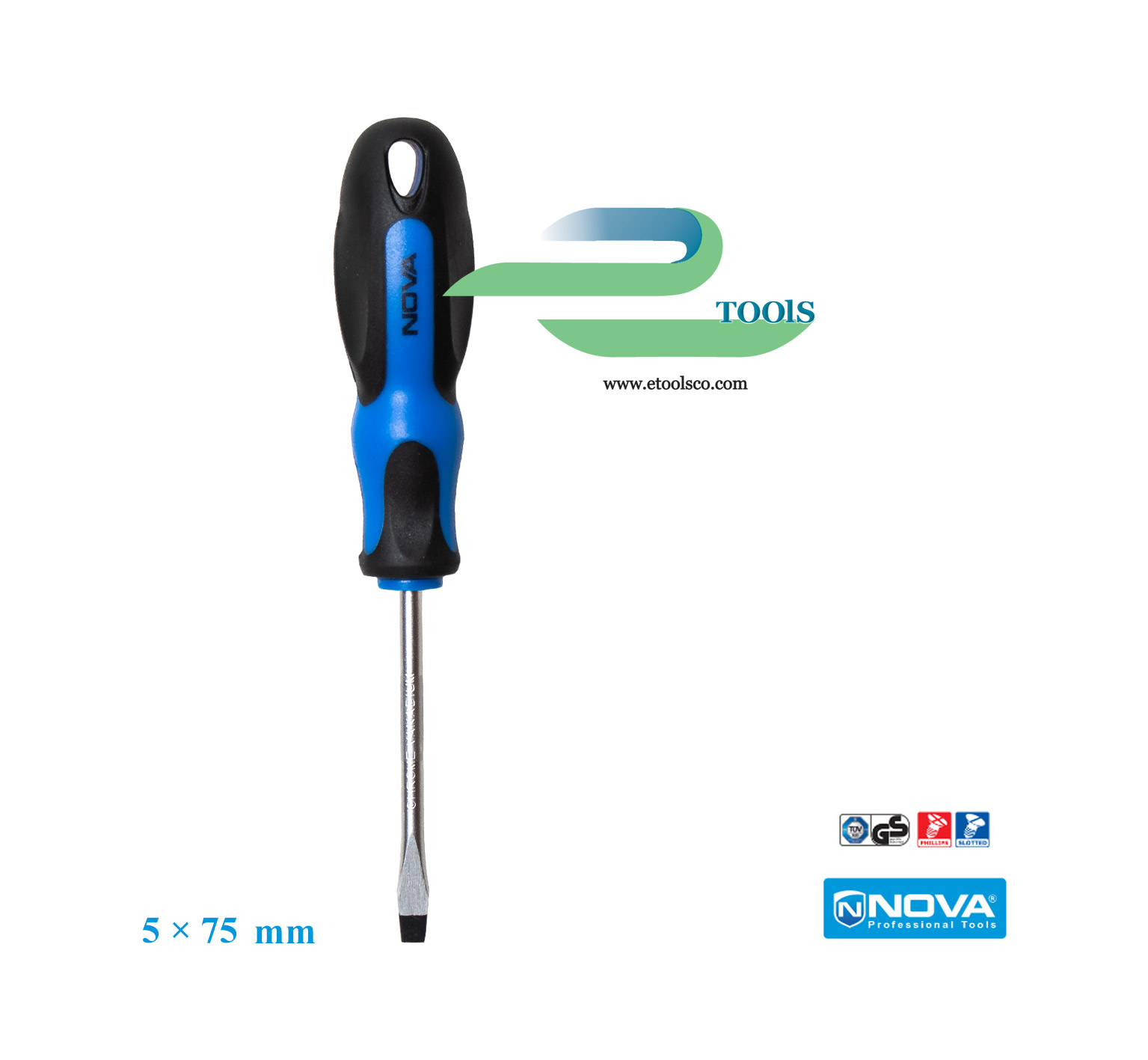 پیچ گوشتی دوسو نووا 75×5 mm